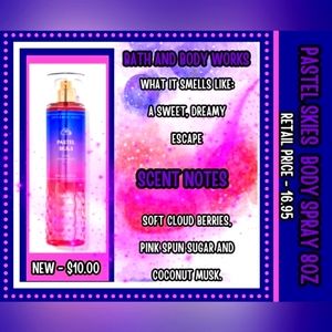 BBW PASTEL SKIES BODY SPRAY 8OZ